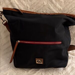 Dooney & Bourke Black and Brown Hobo Bag
